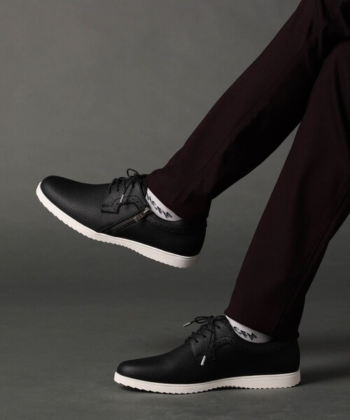 NICOLE CLUB FOR MEN（ニコルクラブフォーメン）の「サイドジッププレーントゥスニーカー（スニーカー・メンズ・その他2/ブラック・27.5cm/25.5cm/26.5cm）」の12枚目の写真