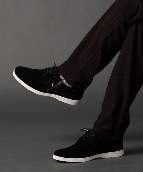 NICOLE CLUB FOR MEN（ニコルクラブフォーメン）の「サイドジッププレーントゥスニーカー（スニーカー・メンズ・その他2/ブラック・27.5cm/25.5cm/26.5cm）」の14枚目の写真