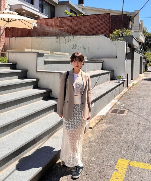 PARTIMENTO WOMEN(パルティメントウィメン)の「レースフレアマキシスカート_ホワイト(スカート・レディース・ホワイト・SMALL)」の3枚目の写真