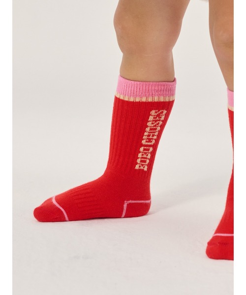 BOBO CHOSES(ボボショーズ)の「Bobo Choses long socks(ソックス/靴下・キッズ・レッド・13cm/13-14cm)」の6枚目の写真
