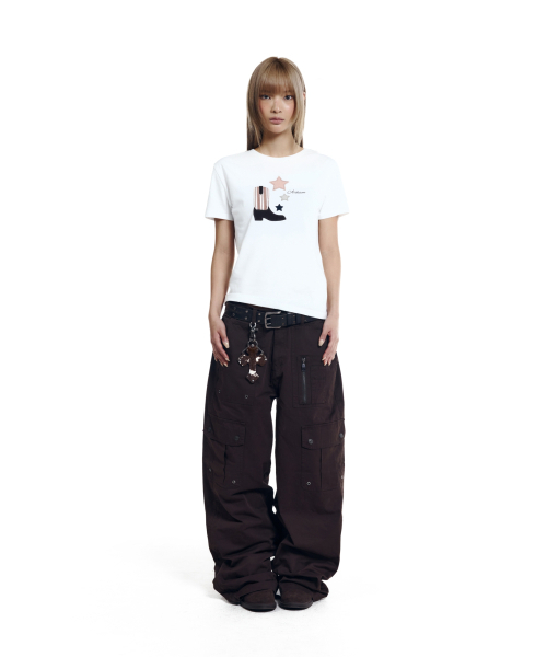 AAKAM(アーカム)の「Shirring Utility Cargo Pants (Brown)(その他パンツ・レディース・その他・1/2)」の5枚目の写真