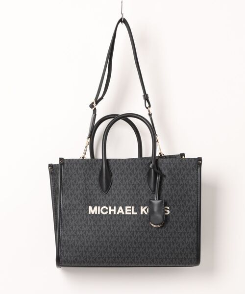 まりも MICHAEL KORS ブラック トートバッグ セール】MIRELLA トートバッグ ミディアム - Mkシグネチャー（トート