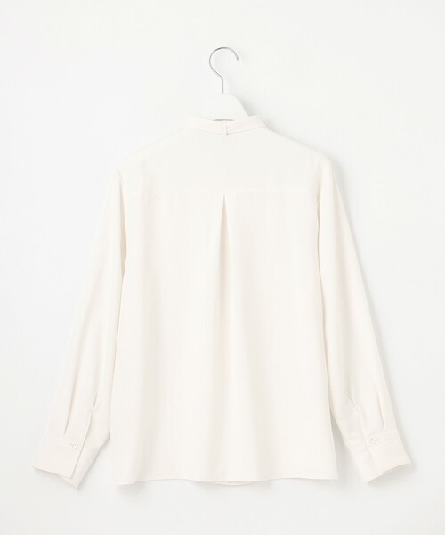 J.PRESS Ladies（J.プレス レディス）の「【レイヤードスタイルに】ヌーディスバックサテン ボウタイ ブラウス（シャツ/ブラウス・レディース・アイボリー系・XS）」の8枚目の写真