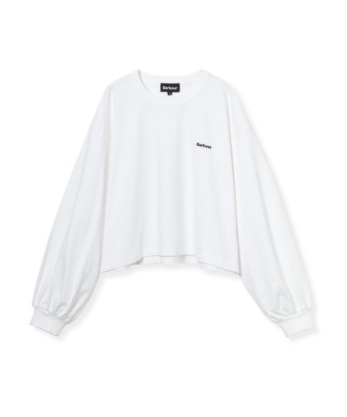 Barbour(バブアー)の「公式ショップ限定|ワンポイント ロゴ パフスリーブTシャツJapan Exclusive(レディース)(Tシャツ/カットソー・レディース・ブラウン/ブラック/オレンジ/ホワイト・FREE)」の1枚目の写真