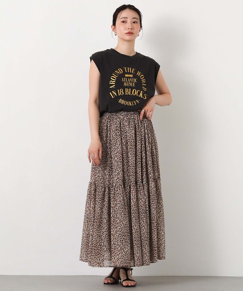 Gready Brilliant(グレディブリリアン)の「レオギャザーマキシ(スカート・レディース・レオパード・38)」の2枚目の写真