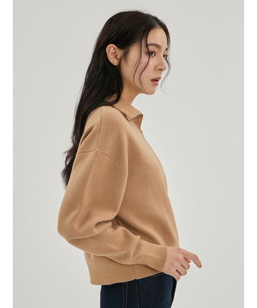 Mila Owen(ミラオーウェン)の「カシミヤ混ハーフジップニットプルオーバー(ニット/セーター・レディース・ピンク/アイボリー/ネイビー/キャメル・F)」の22枚目の写真