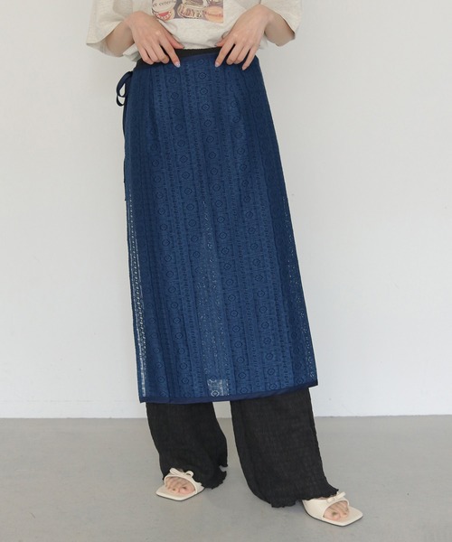 CLEIO(クレイオ)の「【CLEIO】レースSK LACE SKIRT(スカート・レディース・ブラウン/ネイビー/オフホワイト・FREE)」の9枚目の写真