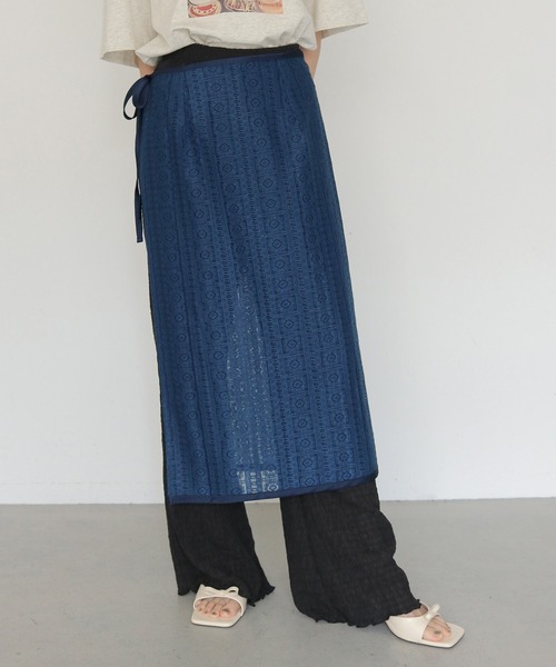 CLEIO(クレイオ)の「【CLEIO】レースSK LACE SKIRT(スカート・レディース・ブラウン/ネイビー/オフホワイト・FREE)」の10枚目の写真