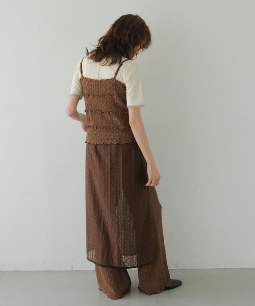 CLEIO(クレイオ)の「【CLEIO】レースSK LACE SKIRT(スカート・レディース・ブラウン/ネイビー/オフホワイト・FREE)」の4枚目の写真