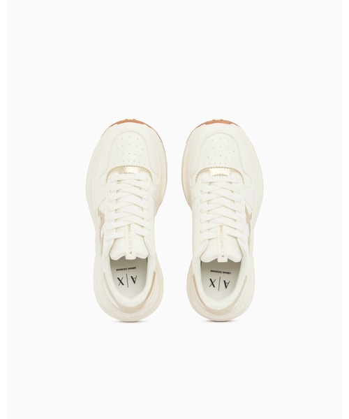 ARMANI EXCHANGE(アルマーニエクスチェンジ)の「【A|X アルマーニ エクスチェンジ】<ZOZO限定>AXロゴ ボリュームソールスニーカー(スニーカー・レディース・ブラック×ゴールド/ホワイト×ゴールド・36/35/39/38/37)」の9枚目の写真