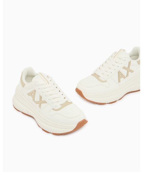 ARMANI EXCHANGE(アルマーニエクスチェンジ)の「【A|X アルマーニ エクスチェンジ】<ZOZO限定>AXロゴ ボリュームソールスニーカー(スニーカー・レディース・ブラック×ゴールド/ホワイト×ゴールド・36/35/39/38/37)」の12枚目の写真