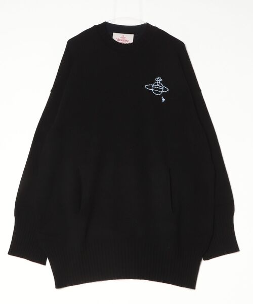 Vivienne Westwood MAN（ヴィヴィアンウエストウッドマン）の「HAND WRITING STITCH ORB PULLOVER KNIT with SNOOD（カーディガン/ボレロ・メンズ・ブラック/ベージュ・S/M）」の4枚目の写真