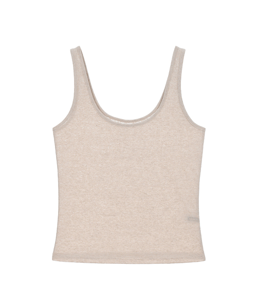 PROJECT WAVE（プロジェクトウェーブ）の「Enough Sleeveless Top (4COLOR)（Tシャツ/カットソー・レディース・ダークグレー/ブラック/Beige/ホワイト・FREE）」の4枚目の写真