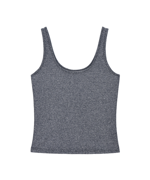 PROJECT WAVE（プロジェクトウェーブ）の「Enough Sleeveless Top (4COLOR)（Tシャツ/カットソー・レディース・ダークグレー/ブラック/Beige/ホワイト・FREE）」の3枚目の写真