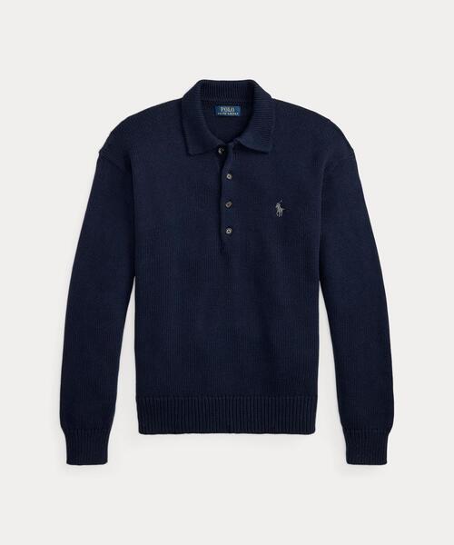 POLO RALPH LAUREN(ポロ ラルフ ローレン)の「リラックス フィット ケーブル コットン Polo セーター(ニット/セーター・メンズ・ブルー・M/S/L)」の2枚目の写真