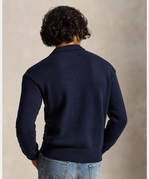 POLO RALPH LAUREN(ポロ ラルフ ローレン)の「リラックス フィット ケーブル コットン Polo セーター(ニット/セーター・メンズ・ブルー・M/S/L)」の4枚目の写真