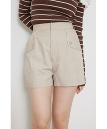 フラップデザインショートパンツ 夏服 秋服
