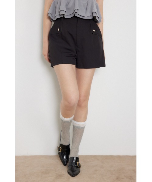 rienda(リエンダ)の「フラップデザインショートパンツ 夏服 秋服(その他パンツ・レディース・ベージュ/ブラック/グレー・X-SMALL/MEDIUM/SMALL)」の7枚目の写真