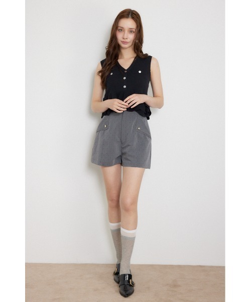 rienda(リエンダ)の「フラップデザインショートパンツ 夏服 秋服(その他パンツ・レディース・ベージュ/ブラック/グレー・X-SMALL/MEDIUM/SMALL)」の12枚目の写真