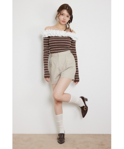 rienda(リエンダ)の「フラップデザインショートパンツ 夏服 秋服(その他パンツ・レディース・ベージュ/ブラック/グレー・X-SMALL/MEDIUM/SMALL)」の20枚目の写真