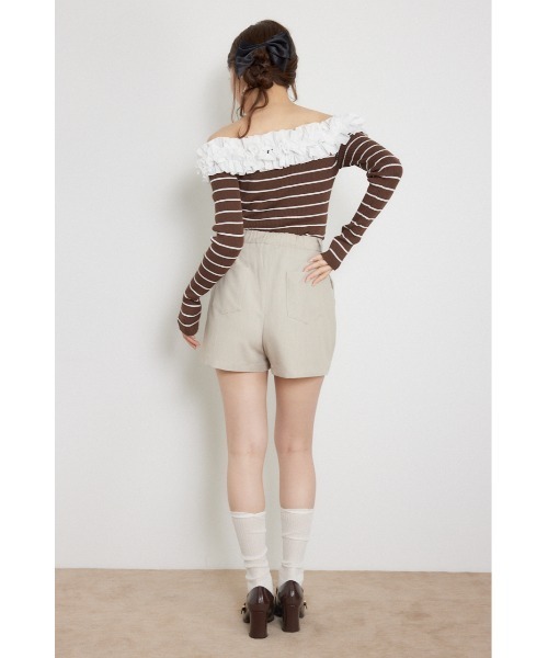 rienda(リエンダ)の「フラップデザインショートパンツ 夏服 秋服(その他パンツ・レディース・ベージュ/ブラック/グレー・X-SMALL/MEDIUM/SMALL)」の22枚目の写真