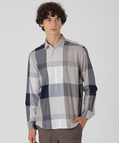 BLACK LABEL CRESTBRIDGE(ブラックレーベル・クレストブリッジ)の「コットンリヨセルクレストブリッジチェックシャツ(シャツ/ブラウス・メンズ・ベージュ系その他2/ホワイト系その他/ブラック/ブルー系その他2・S/M/L/XL)」の1枚目の写真