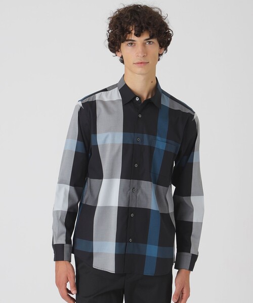 BLACK LABEL CRESTBRIDGE(ブラックレーベル・クレストブリッジ)の「コットンリヨセルクレストブリッジチェックシャツ(シャツ/ブラウス・メンズ・ベージュ系その他2/ホワイト系その他/ブラック/ブルー系その他2・S/M/L/XL)」の2枚目の写真