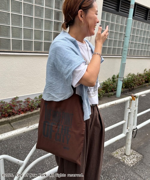 PUAL CE CIN(ピュアルセシン)の「【GOOD ROCK SPEED別注】NYCロゴトートバッグ(トートバッグ・レディース・レッド/ダークブラウン・FREE)」の9枚目の写真