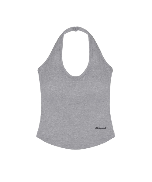 NICK&NICOLE(ニックアンドニコール)の「DEEP HALTER TOP_GRAY(Tシャツ/カットソー・レディース・その他・FREE)」の1枚目の写真