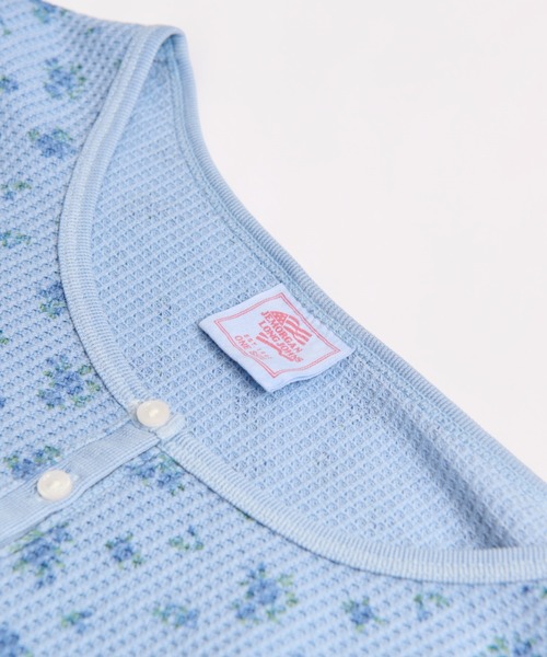 JEMORGAN(ジェーイーモーガン)の「ワッフルフラワー柄 ピグメントハーフスリーブヘンリーT(パック入)(Tシャツ/カットソー・レディース・グレー/グリーン/イエロー/ブルー・FREE)」の14枚目の写真