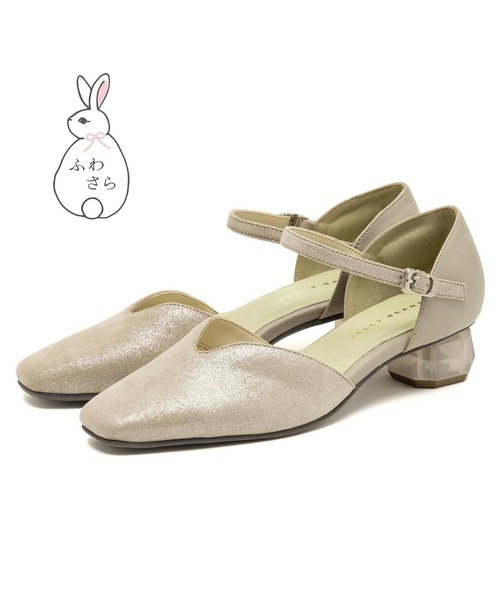 JELLY BEANS(ジェリービーンズ)の「【ふわさら】クリアヒールVカットセパレートパンプス(204-65181)JELLY BEANS(ジェリービーンズ)(パンプス・レディース・ラベンダー/シルバー/ブラック系/ゴールド系その他・23/23.5/24/24.5/22.5)」の14枚目の写真
