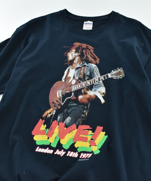 LABORATORY R(ラボラトリーアール)の「【USED】GILDAN “Bob Marley” バンド Tシャツ(Tシャツ/カットソー・メンズ・ブラック・LARGE)」の2枚目の写真