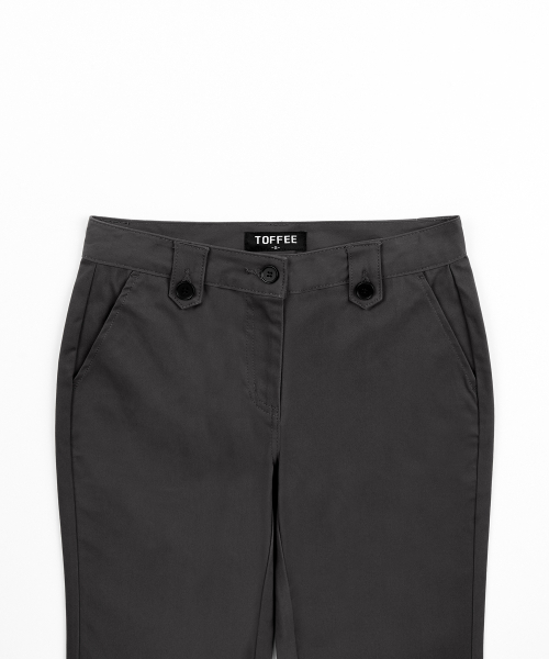TOFFEE WOMEN(トフィーウィメン)の「Wベルト LOOXP シャーリング bootカットパンツ (BLACK)(その他パンツ・レディース・その他・SMALL/MEDIUM/LARGE)」の2枚目の写真