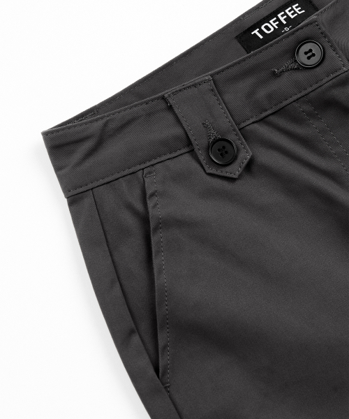 TOFFEE WOMEN(トフィーウィメン)の「Wベルト LOOXP シャーリング bootカットパンツ (BLACK)(その他パンツ・レディース・その他・SMALL/MEDIUM/LARGE)」の3枚目の写真