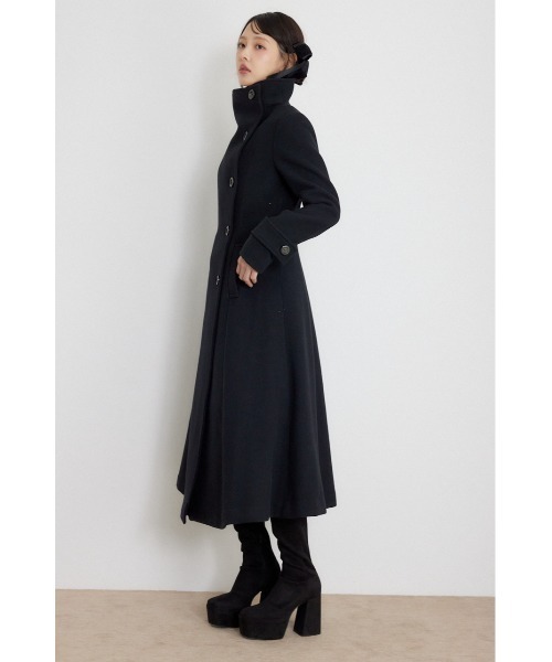 rienda(リエンダ)の「【AW先行アイテム】26オーバーネックシンデレララインコート 秋服 冬服(ステンカラーコート・レディース・ブラック/キャメル/ベージュ系その他/ブラック系その他・SMALL/MEDIUM)」の6枚目の写真