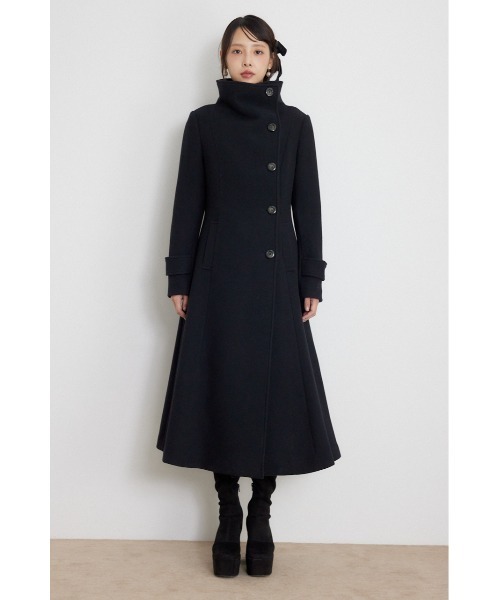 rienda(リエンダ)の「【AW先行アイテム】26オーバーネックシンデレララインコート 秋服 冬服(ステンカラーコート・レディース・ブラック/キャメル/ベージュ系その他/ブラック系その他・SMALL/MEDIUM)」の11枚目の写真