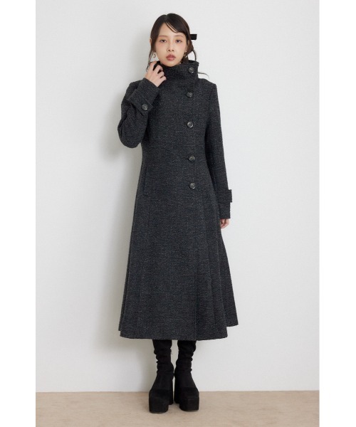 rienda(リエンダ)の「【AW先行アイテム】26オーバーネックシンデレララインコート 秋服 冬服(ステンカラーコート・レディース・ブラック/キャメル/ベージュ系その他/ブラック系その他・SMALL/MEDIUM)」の12枚目の写真