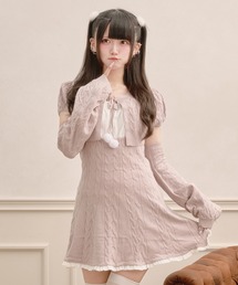 ケーブルニットワンピースセット