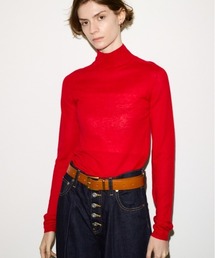 THROW WOOL BLEND HG H/N TOPS ウールブレンドハイゲージホルターネックトップス 秋服 冬服