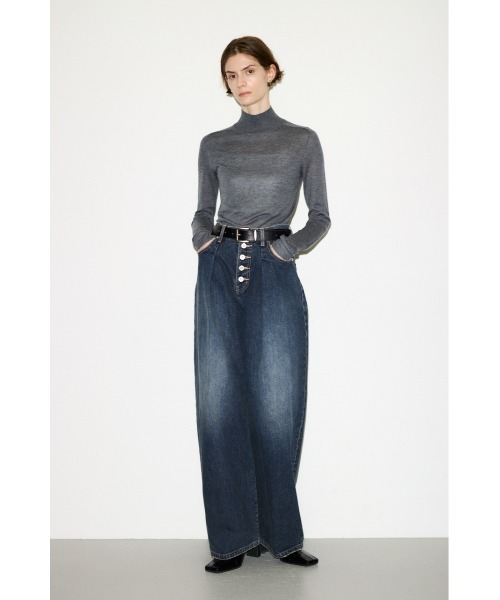 SLY（スライ）の「THROW WOOL BLEND HG H/N TOPS ウールブレンドハイゲージホルターネックトップス 秋服 冬服（ニット/セーター・レディース・レッド/ライトブルー/杢グレー/ブラック・FREE）」の10枚目の写真