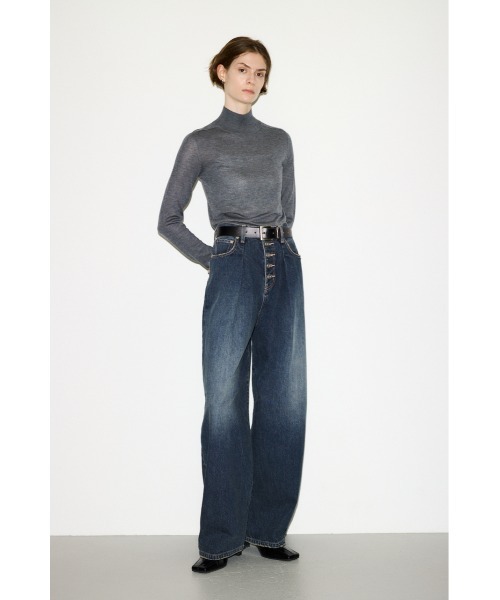 SLY（スライ）の「THROW WOOL BLEND HG H/N TOPS ウールブレンドハイゲージホルターネックトップス 秋服 冬服（ニット/セーター・レディース・レッド/ライトブルー/杢グレー/ブラック・FREE）」の12枚目の写真