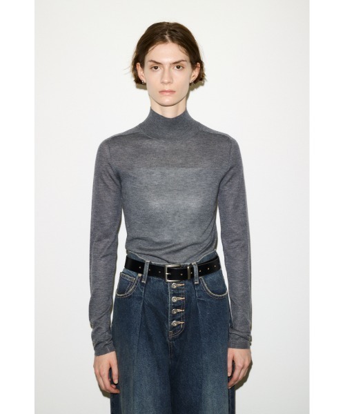 SLY（スライ）の「THROW WOOL BLEND HG H/N TOPS ウールブレンドハイゲージホルターネックトップス 秋服 冬服（ニット/セーター・レディース・レッド/ライトブルー/杢グレー/ブラック・FREE）」の16枚目の写真