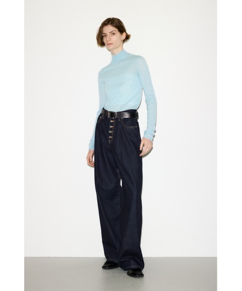 SLY（スライ）の「THROW WOOL BLEND HG H/N TOPS ウールブレンドハイゲージホルターネックトップス 秋服 冬服（ニット/セーター・レディース・レッド/ライトブルー/杢グレー/ブラック・FREE）」の22枚目の写真