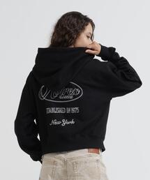 STITCH EMBROIDERY LOGO ZIP PARKA