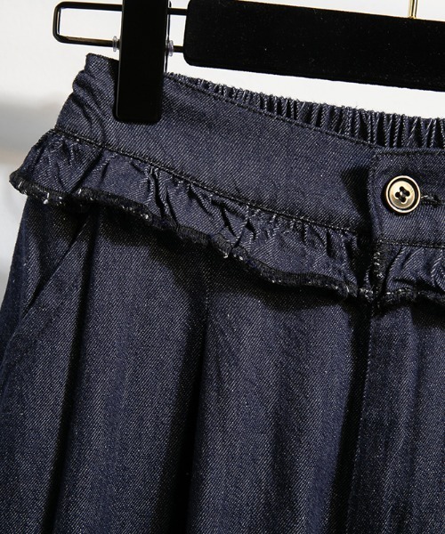 AMAJI(アマジ)の「ワイド デニムパンツ(デニムパンツ・レディース・ネイビー・LARGE/X-LARGE)」の3枚目の写真