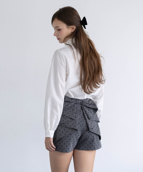 U.S. POLO ASSN.(ユーエスポロアッスン)の「【U.S. POLO ASSN.】clear 別注 刺繍入りリボンタイ付きシャツブラウス(シャツ/ブラウス・レディース・オフホワイト/ベージュ/サックスブルー・F)」の21枚目の写真