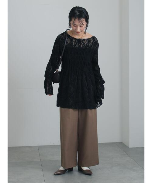 Te chichi(テチチ)の「イージーワイドパンツ(その他パンツ・レディース・ブラック/ベージュ・F)」の21枚目の写真