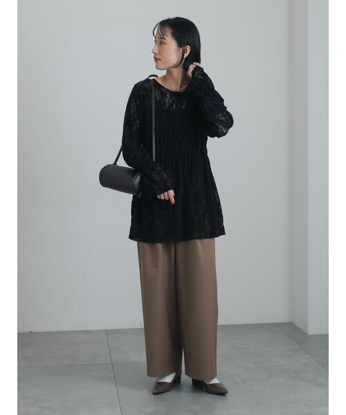 Te chichi(テチチ)の「イージーワイドパンツ(その他パンツ・レディース・ブラック/ベージュ・F)」の20枚目の写真