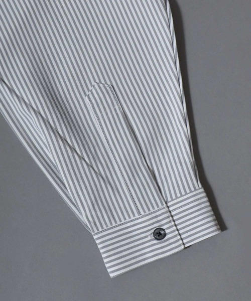 ANPAS(アンパス)の「MADE IN JAPAN Reflax(R)Long-Sleeve Stripe Shirt /日本製 リフラクス 長袖 ストライプシャツ メンズ トップス 国産<S-Lサイズ>(シャツ/ブラウス・メンズ・ベージュ/ブルー/グリーン/ブラック・M/S/L)」の20枚目の写真