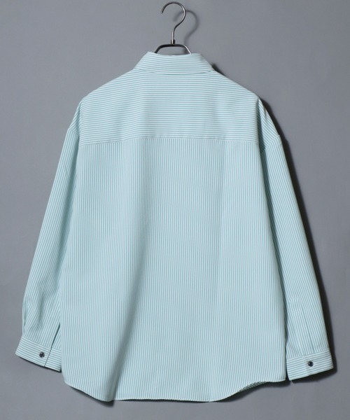 ANPAS(アンパス)の「MADE IN JAPAN Reflax(R)Long-Sleeve Stripe Shirt /日本製 リフラクス 長袖 ストライプシャツ メンズ トップス 国産<S-Lサイズ>(シャツ/ブラウス・メンズ・ベージュ/ブルー/グリーン/ブラック・M/S/L)」の12枚目の写真